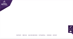 Desktop Screenshot of bestattungen-appel.de