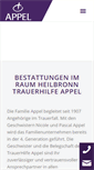 Mobile Screenshot of bestattungen-appel.de